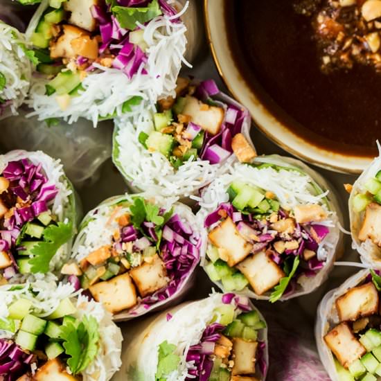 Summer rolls with hoisin tofu