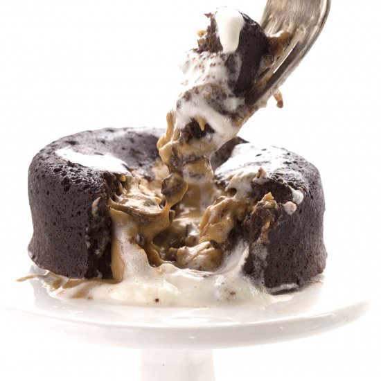Chocolate PB Molten Lava Cake
