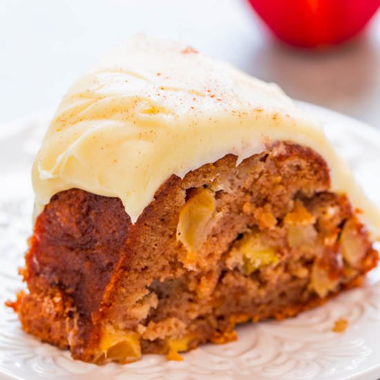 Frosted Apple Cinnamon Spice Cake