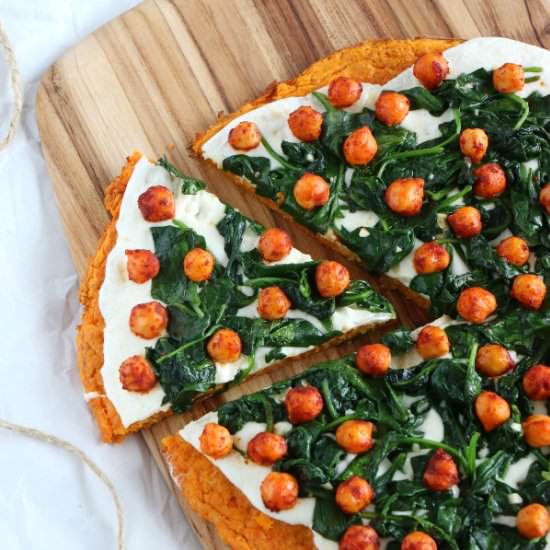 Veggie Sweet Potato Crust Pizza
