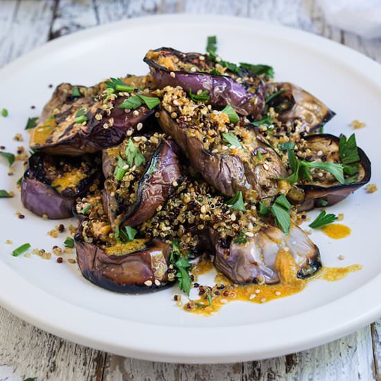 Charred Eggplant with Umami Sauce