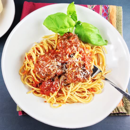 Spaghetti and Meatballs Marinara