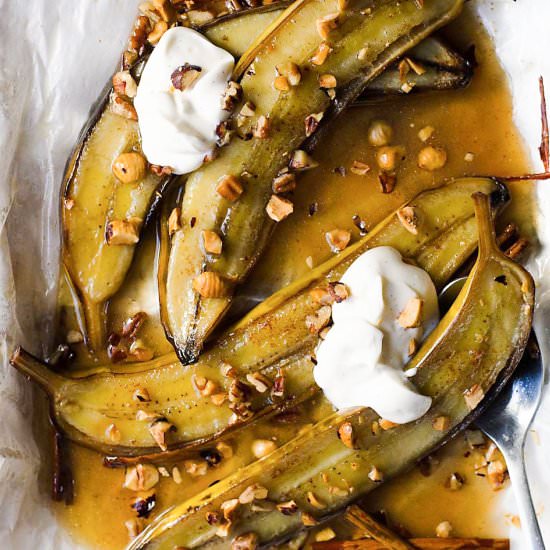 Baked Bananas Foster