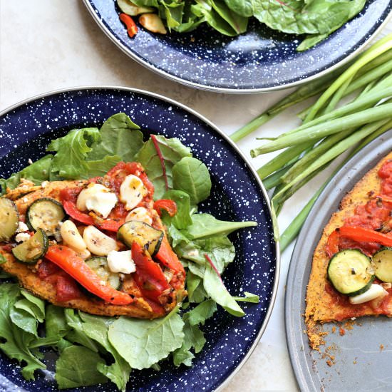Sweet Potato Vegetable Pizza Salad