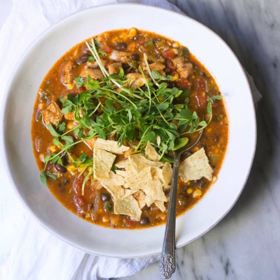 Chicken, Poblano & Sweet Corn Soup