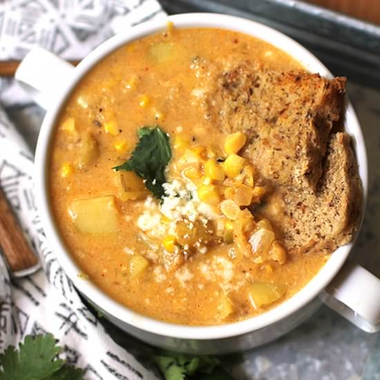Mexican Roasted Corn Chowder