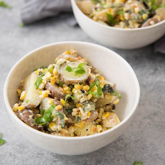 Grilled Corn, Pepper & Potato Salad