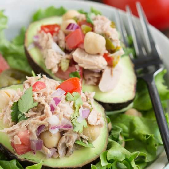 Canned Tuna Ceviche Stuffed Avocado