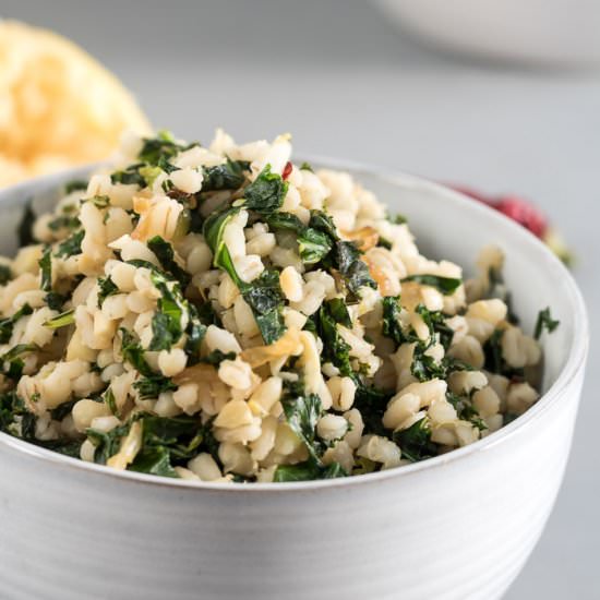 Barley with Lemon and Kale