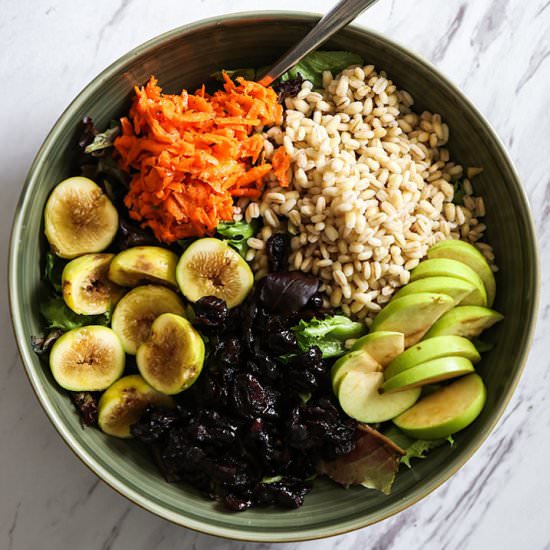 Apple Fig Barley Bowl