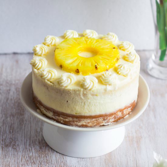 Eggless Pineapple Cake