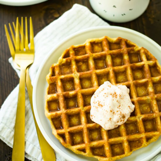 Gluten Free Pumpkin Protein Waffles