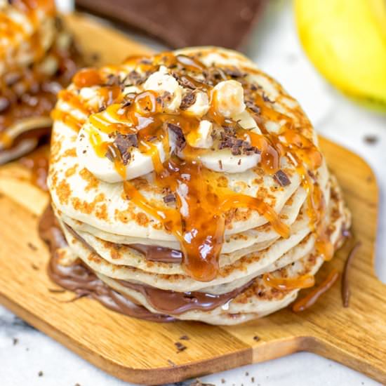 Caramel Nutella Pancakes