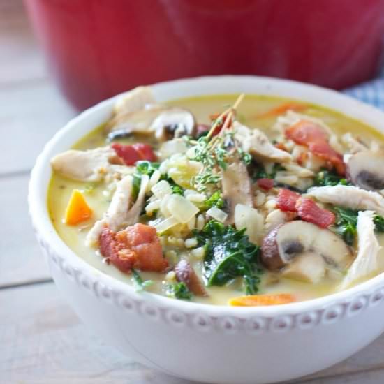 30 Min Chicken and Wild Rice Soup