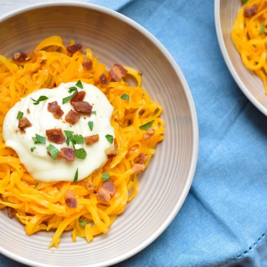 Butternut Squash Noodles Alfredo