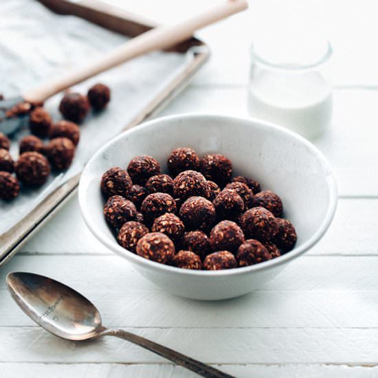 Homemade Vegan Cocoa Puffs