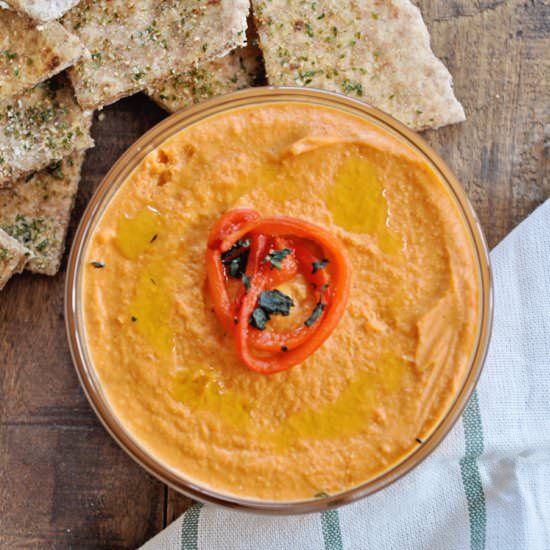 Roasted Red Bell Pepper Hummus