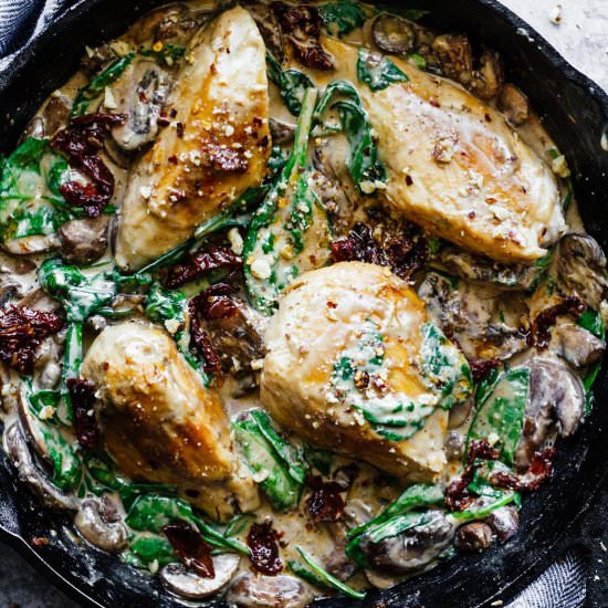 Dairy-Free Tuscan Chicken Skillet