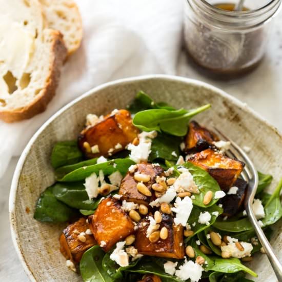 ROAST PUMPKIN, SPINACH & FETA SALAD