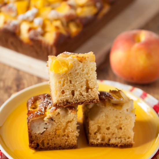 Greek Yogurt and Peach Cake
