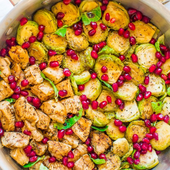 Honey Balsamic Chicken & Brussels