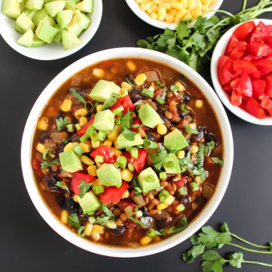 Lentil Taco Soup