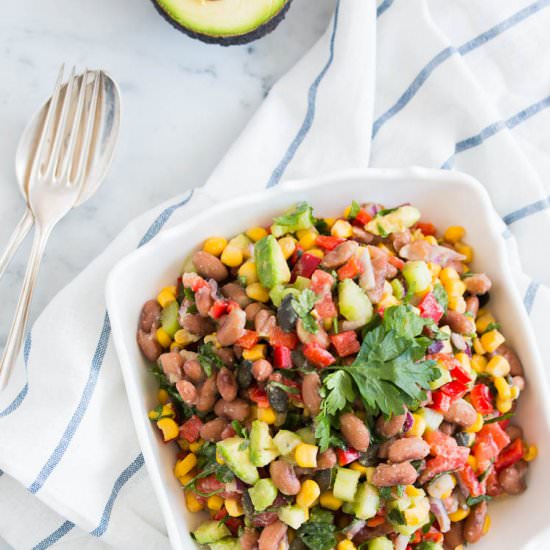 Pinto Bean Salad with Salsa Dressing
