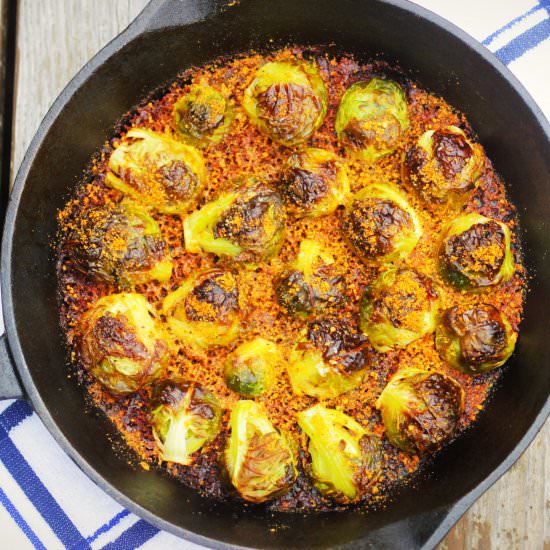Parmesan Crusted Brussels Sprouts