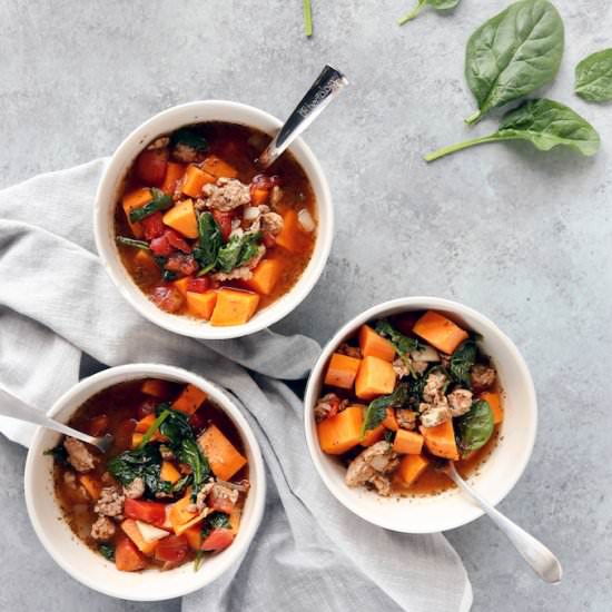 1-Pot Sausage, Spinach, and Potato Stew