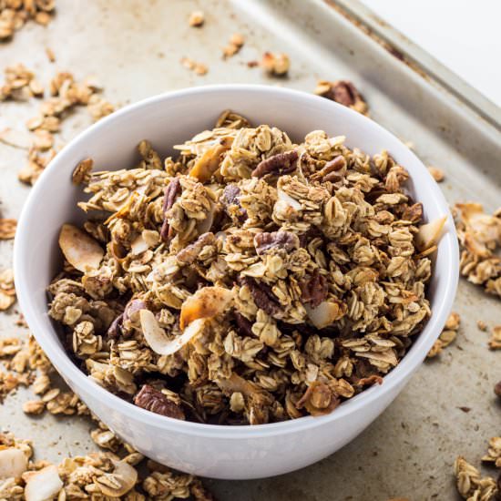 Coconut Pecan Banana Granola