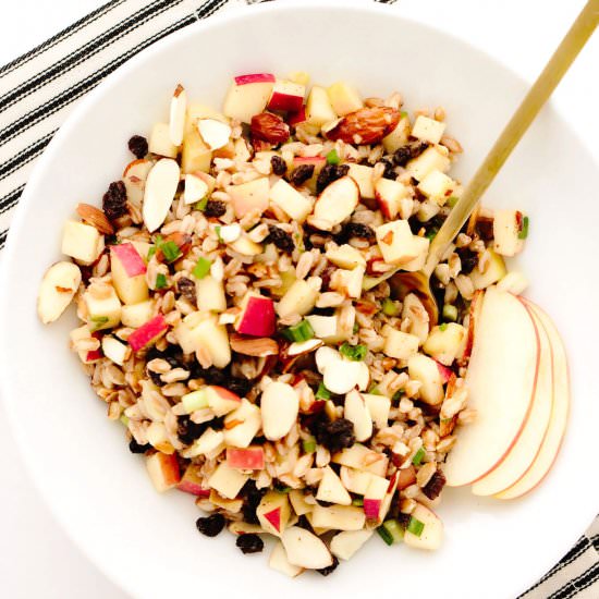Apple Almond Farro Salad