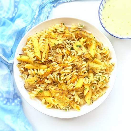 Lemon Butter Pasta with Artichoke