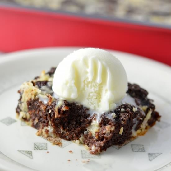Leftover Brownie Bread Pudding