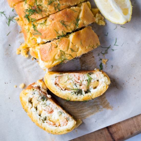 Smoked Salmon & Ricotta Pastry Roll