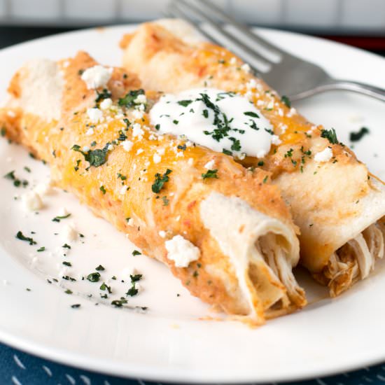 Curry Chicken Enchiladas