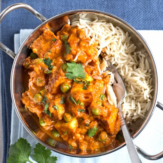 Muttar paneer masala