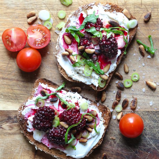 Blackberry Goat’s Cheese Toast