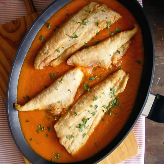 Palometa en Salsa de Zanahorias