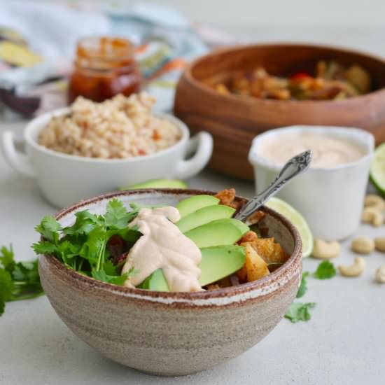 Vegan Sheet Pan Fajita Bowls