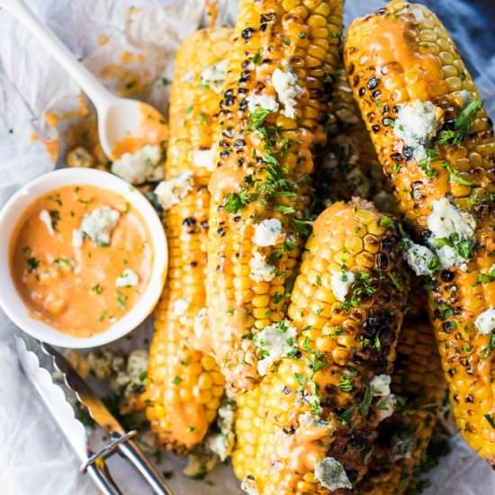 Spicy Buffalo Corn on the Cob