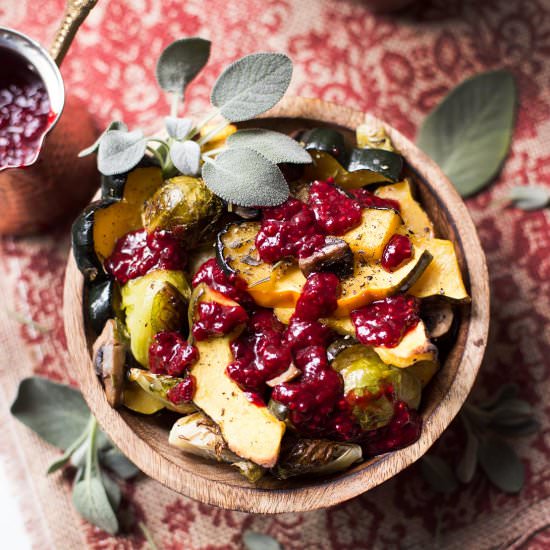 Veggies with Chipotle Berry Sauce