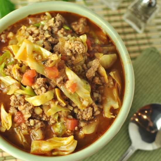 Deconstructed Cabbage Roll Soup