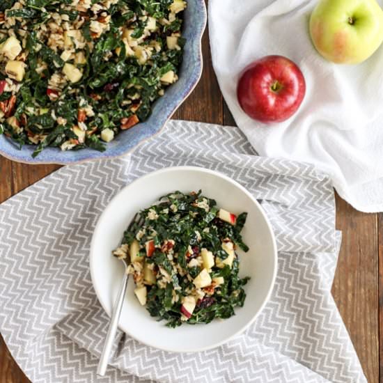 Kale and Wild Rice Salad with Apple
