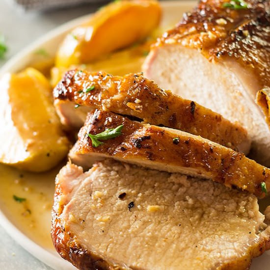 Maple Pork Loin with Apples