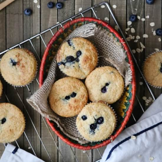 Blueberry Banana Blender Muffins