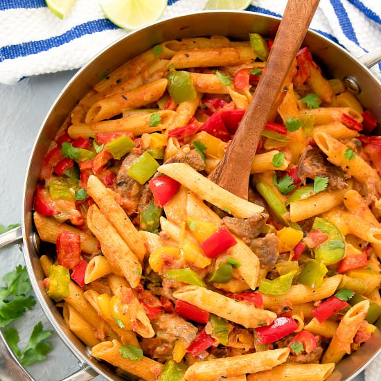 One Pot Fajita Pasta