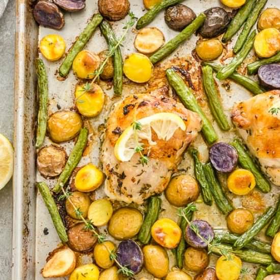 Sheet Pan Lemon Thyme Chicken