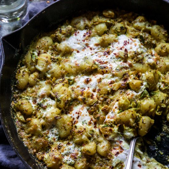 Turmeric Brussels Sprouts Gnocchi