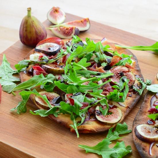 Chèvre & Prosciutto Flatbread w/ Fig