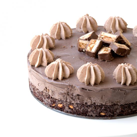 Snickers Chocolate Ice Cream Cake